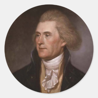 President Thomas Jefferson Classic Round Sticker
