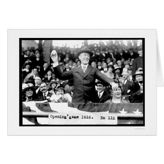President Throwing Baseball 1916 (Front Horizontal)