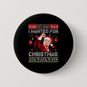 President Trump 2024 Black Uni-adults Winter Moder 2 Inch Round Button