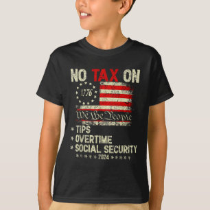 President Trump 2024 No Tax On Tips Overtime T-Shirt