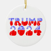 President Trump 2024 Patriotic Election Photo Ceramic Ornament (Front)