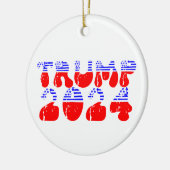 President Trump 2024 Patriotic Election Photo Ceramic Ornament (Left)