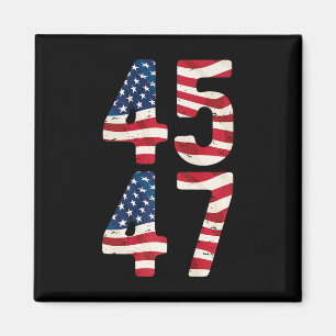 President Trump 2024 Vintage 45 47 Usa Distressed Magnet