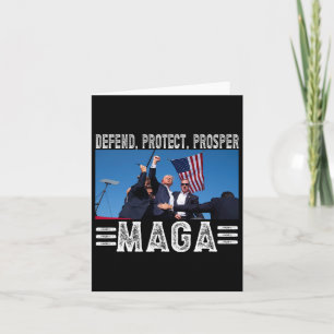 President Trump 45 47 Mega Defend Protect Prosper  Card