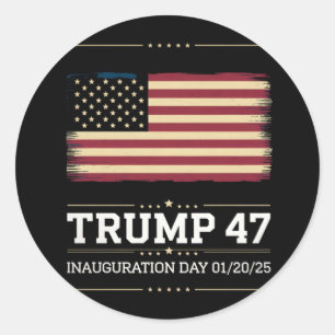 President Trump 47th President Of The United State Classic Round Sticker