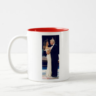 President Trump and Melania Dancing Two-Tone Coffee Mug