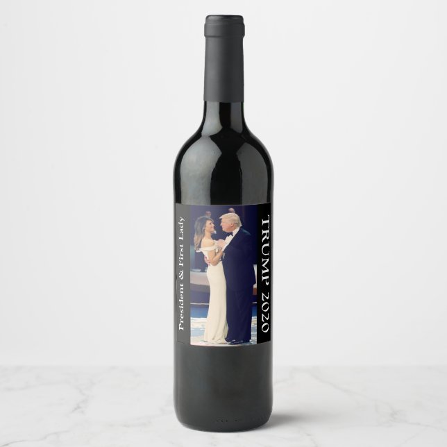 President Trump and the First Lady Dance Wine Label (Front)