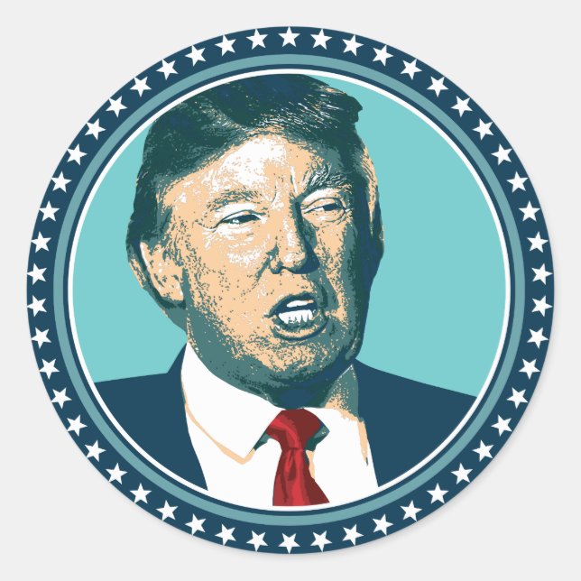President Trump Classic Round Sticker (Front)