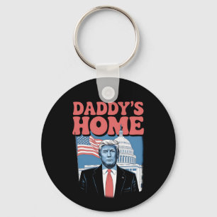 President Trump Daddy's Home Take America Back Keychain