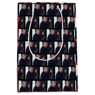 President Trump Flipping the Bird Medium Gift Bag