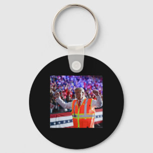 President Trump Garbyge Truck Worker Vest Mega 202 Keychain