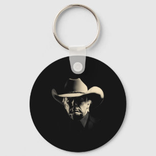 President Trump Head Cowboy Usa 2024 Vote Keychain