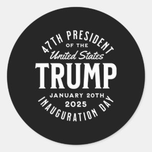 President Trump Inauguration Day 2025 Memorabilia Classic Round Sticker
