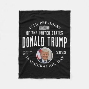 President Trump Inauguration Day 2025 Memorabilia Fleece Blanket
