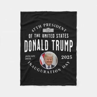 President Trump Inauguration Day 2025 Memorabilia  Fleece Blanket