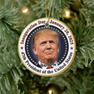 President Trump Inauguration Day January 20th 2025 Ceramic Ornament