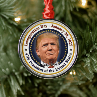 President Trump Inauguration Day January 20th 2025 Metal Ornament