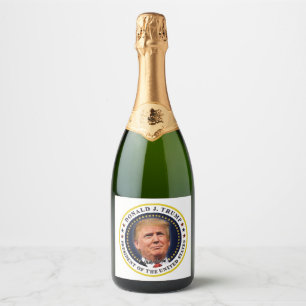 President Trump Inauguration Day Souvenir Sparkling Wine Label
