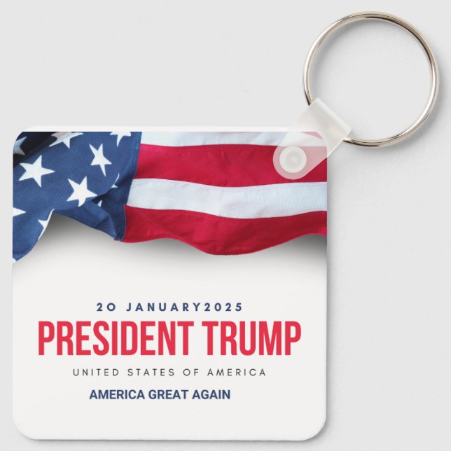 President Trump Keychain (Back)