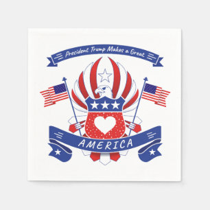 President Trump Makes a Great AMERICA Napkin