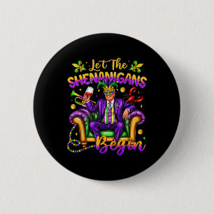 President Trump Mardi Gras Funny Let The Shenaniga 2 Inch Round Button
