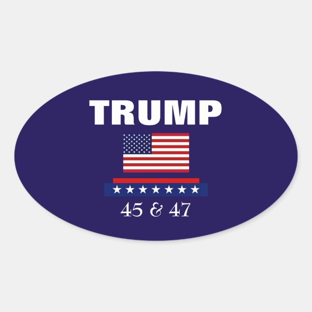 PRESIDENT TRUMP OVAL STICKER (Front)