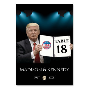 President Trump 🇺🇸✨ Patriotic Wedding Custom Table Number