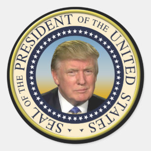 President Trump Photo Presidential Seal