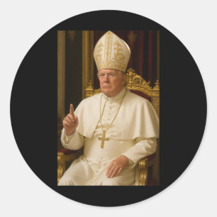 President Trump Pope 2025 Classic Round Sticker