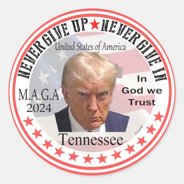 Président Trump pour le Tennessee, Sticker (Devant)