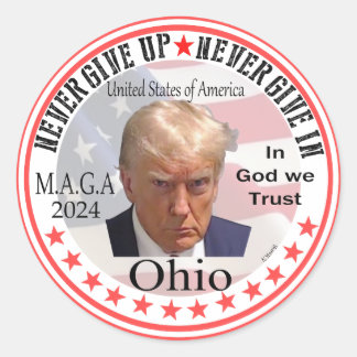 President Trump Red wave Across America,  Classic Round Sticker