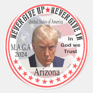 President Trump Red wave Across America, Making Am Classic Round Sticker