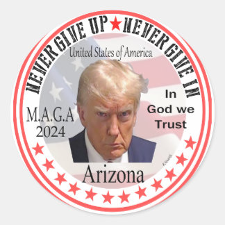 President Trump Red wave Across America, Making Am Classic Round Sticker