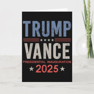President Trump Vance Inauguration Day 2025 Usa  Card