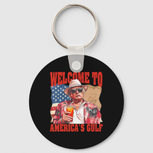 President Trump Welcome To America's Gulf Mexico 1 Keychain