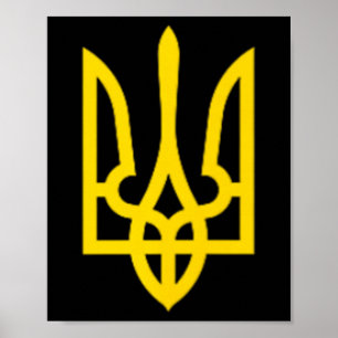 President Volodymyr Zelensky - Ukraine Tryzub Trid Poster