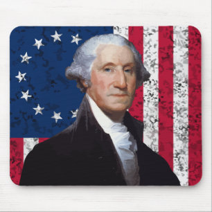 President Washington and The American Flag Mouse Pad