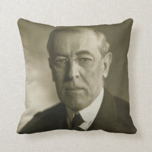 President Woodrow Wilson Portrait 1919 Throw Pillow