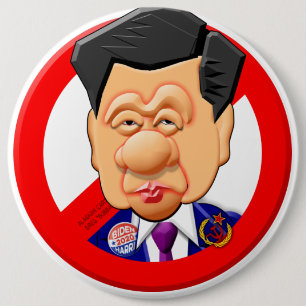 PRESIDENT XI JINPING 6 INCH ROUND BUTTON