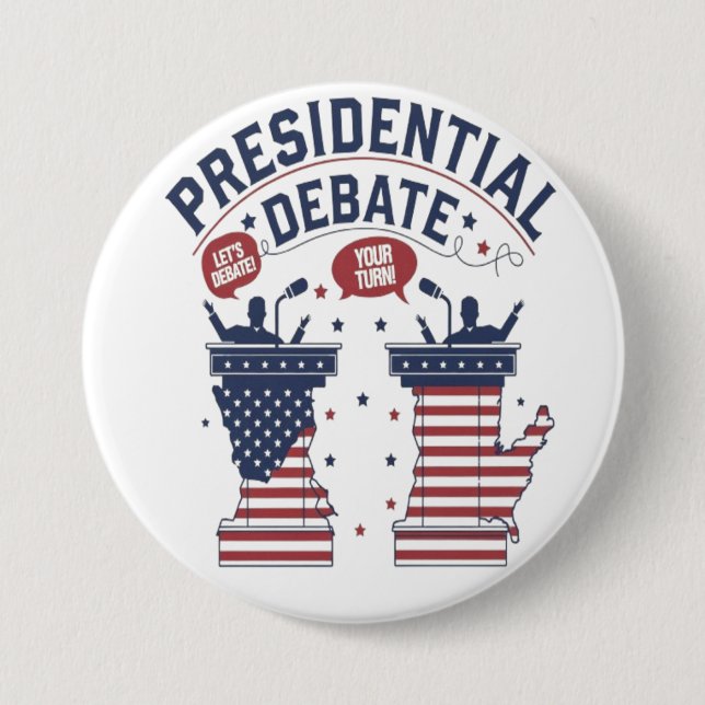 presidential debate 3 inch round button (Front)