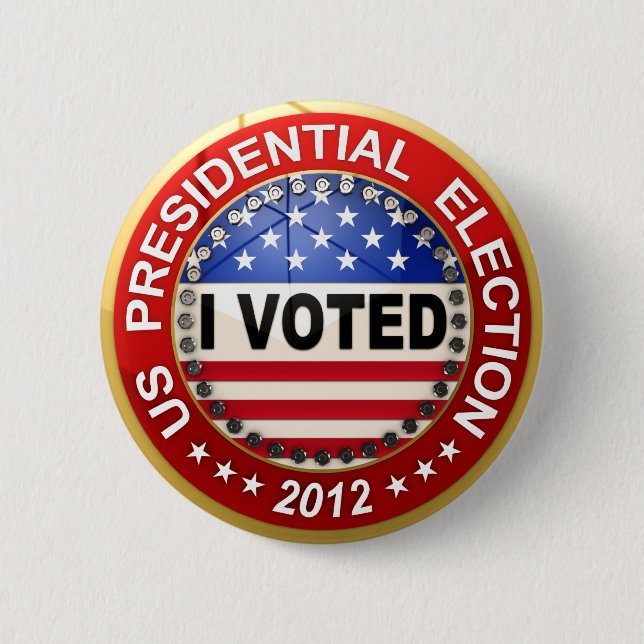Presidential Election 2012 I voted 2 Inch Round Button (Front)
