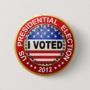 Presidential Election 2012 I voted 2 Inch Round Button