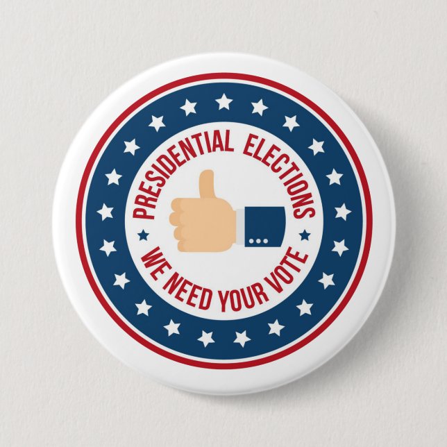 Presidential Election 3 Inch Round Button (Front)