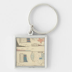 Presidential elections 1860-1868 keychain