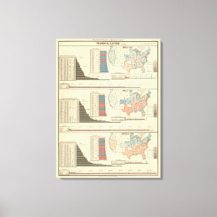 Presidential elections  1872-1880 canvas print