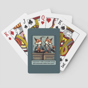 Presidential Fox – Funny Political Satire Animal  Playing Cards