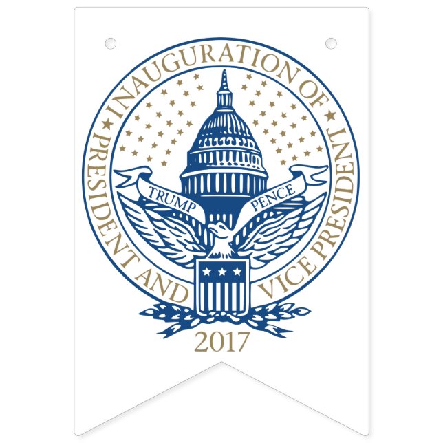 Presidential Inauguration Trump Pence 2017 Bunting Flags (First Flag)