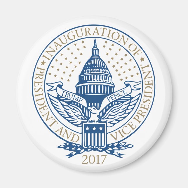Presidential Inauguration Trump Pence 2017 Logo Magnet (Front)