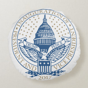 Presidential Inauguration Trump Pence 2017 Logo Round Pillow