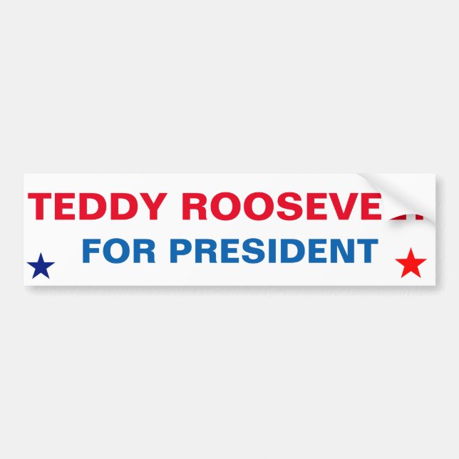 Presidential StickeTeddy Roosevelt for President Bumper Sticker (Front)